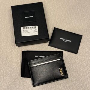 NEW AUTHENTIC YSL Card Holder Tiny Cassandre